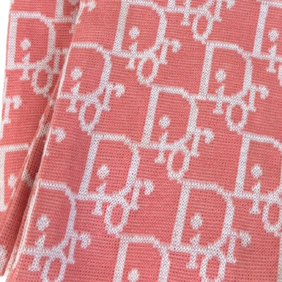 Vintage Dior Knit Logo Scarf in Pink - Picture 13 of 14